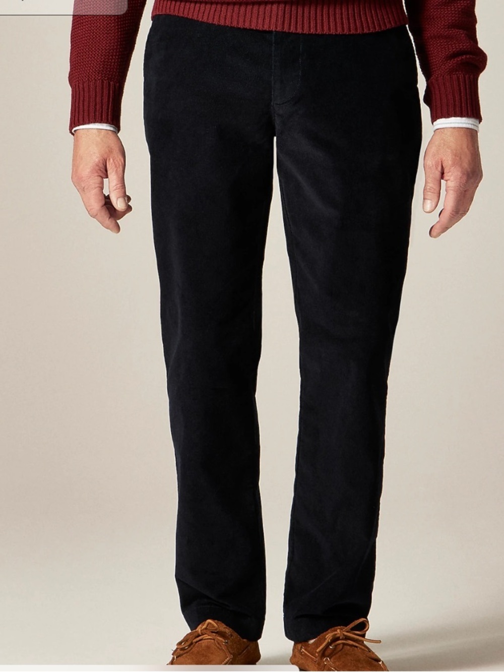 J crew midnight navy Broken-in Straight pant in stretch corduroy 35 32
